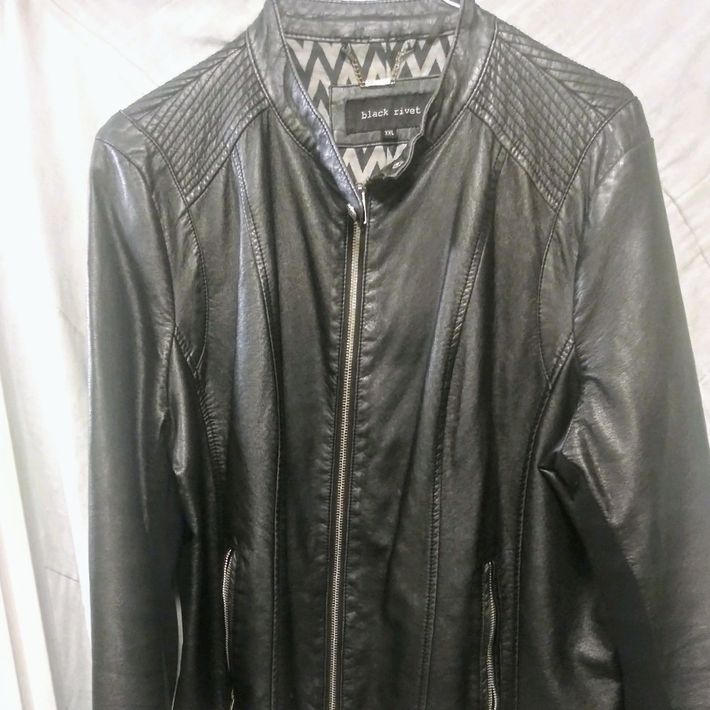 Leather coat